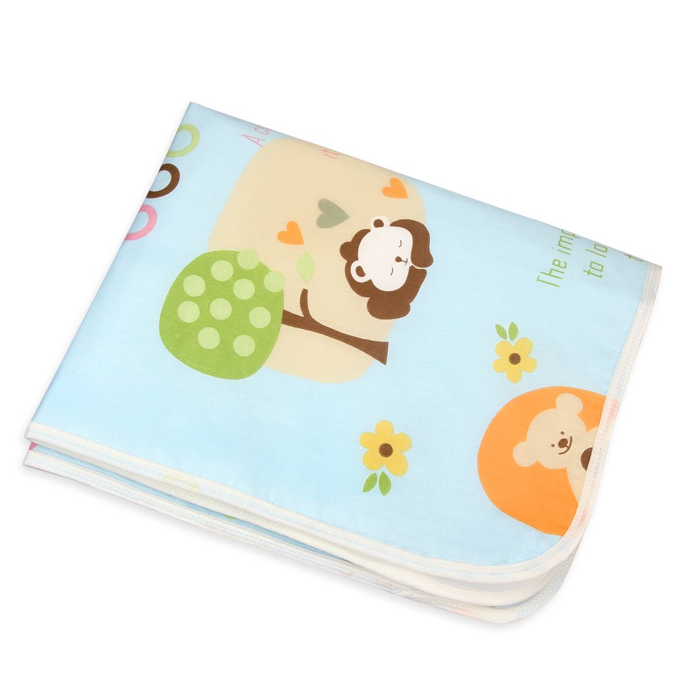 OOCOME Baby Pad Urine Pad Bed Pad 100% Pure Cotton Waterproof Washable Environmental Protection Pad Baby Stroller Children Adults with Incontinence (S)