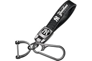 DNGNKNG Leather Car Keychain Keyring for Baseball Fans,Car Key Fob Holder Keychain Lanyard,Souvenir/Gifts for Baseball Fans