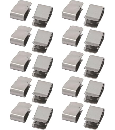 30pcs Stainless Steel U-Clips - 21.4x12mm Fastening Clips For 3.5mm Pipes, Light Shaft & Grille Retainers