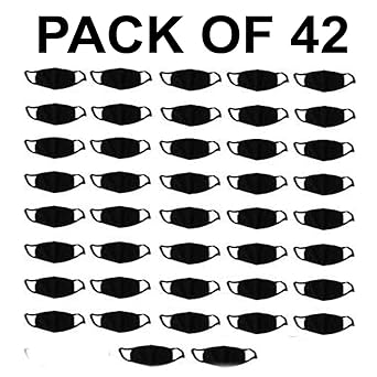 Bersache Cn95-1 Black Mouth Nose Cover Mask(pack of 42)