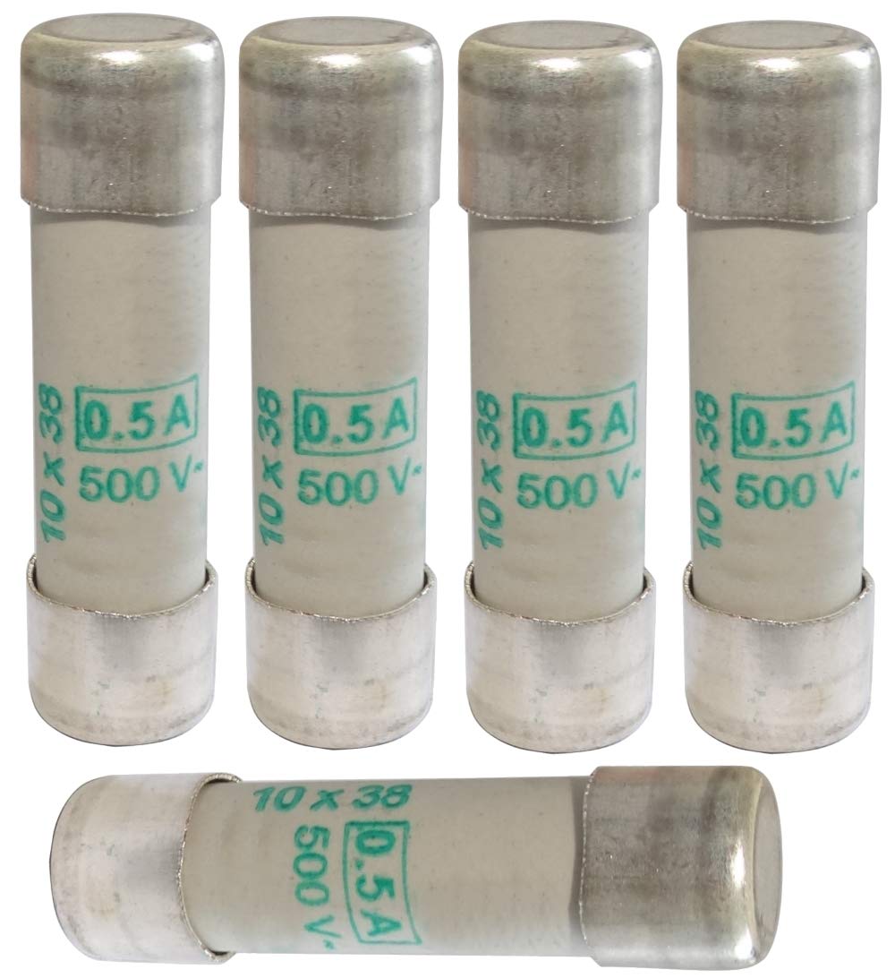AERZETIX 5x Fusible cerámico aM 3.8cm 0.5A 500mA 500VAC 10x38mm C42320 AERZETIX 5x Fusible cerámico aM 3.8cm 0.5A 500mA 500VAC 10x38mm C42320