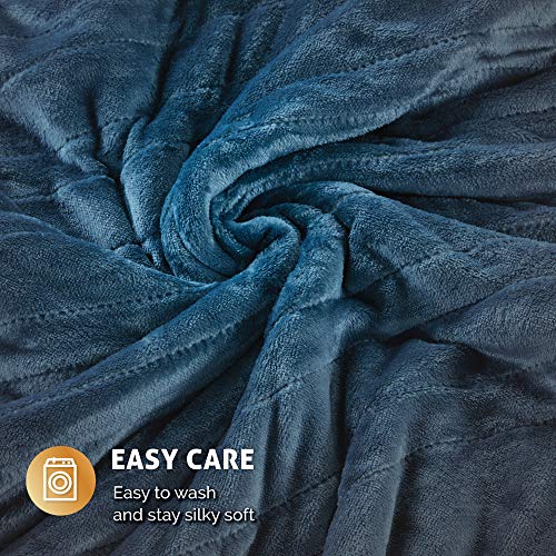 Hyde Lane Sherpa Heated Blanket Teal Luxury 60x70 Oversized Plush