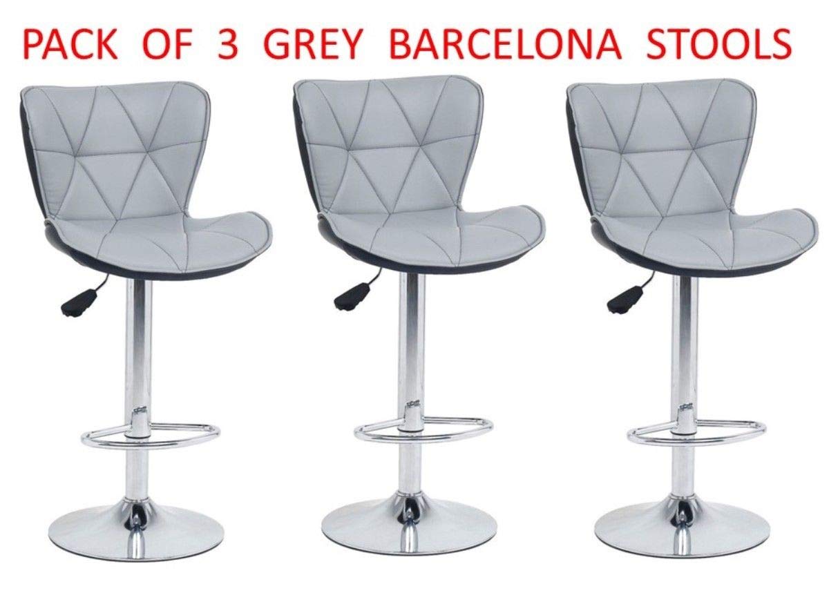 Millies Design Set Of 3 Barcelona Bar Stools Set With Backrest
