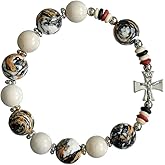 10/12mm Multicolor Brown Gemstone Rosary Bracelet