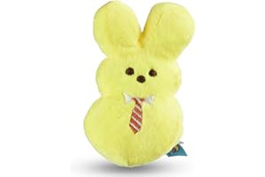 Peeps for Pets Yellow Plush Dress-Up Bunny Squeaky Dog Toy, 4" | Small Dog Toy from Marshmallow Candies Brand | Plush Dog Toy, Yellow Dog Toy, Stuffed Animal Bunny Dog Toy