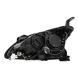 TRQ 2 Piece Headlight Assembly Set Chrome Bezel