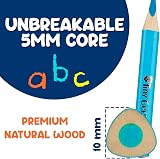 TinyGeeks Jumbo Triangle Pencils 10 Colors Kids Preschool Toddlers Rainbow view 3