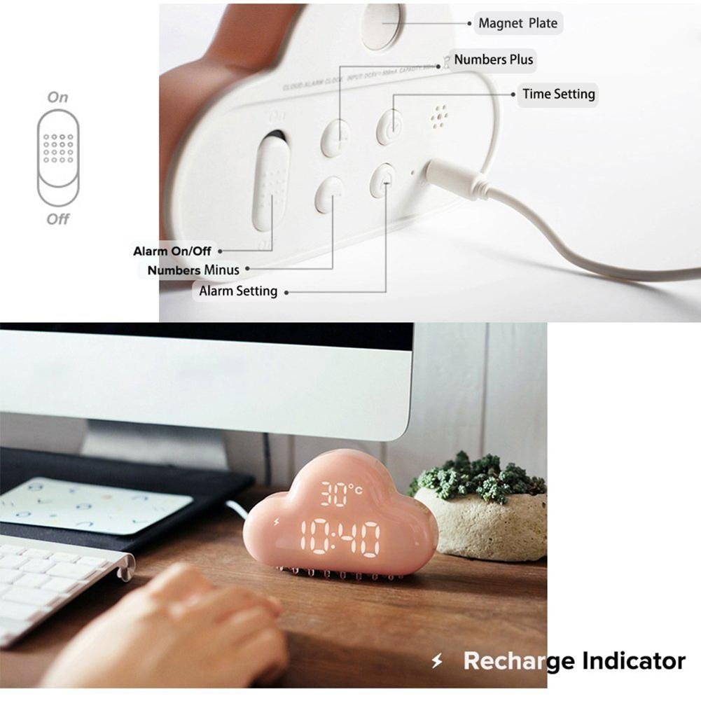 HEDDK Digital Despertador, Control del Sonido Calendario de ...