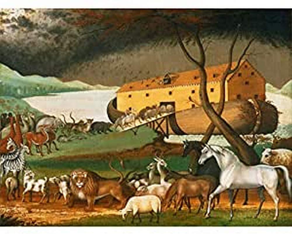 Edward Hicks American Noahs Ark Art Print Canvas Premium Wall Decor Poster Mural