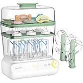 Momcozy 3 Layers Large Bottle Sterilizer and Dryer, Fast Sterilize and Dry, Universal Bottle Sterilizer for All Bottles & Bre