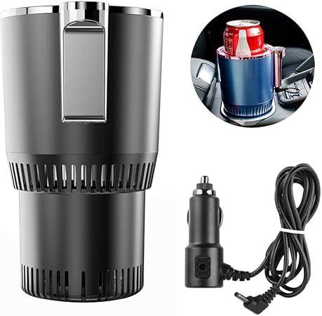 Jhduid Smart Car Home Kuhlung Heizbecher Mit Led Temperaturanzeige Touch Steuerung Halten Sie Das Getrank Kuhl Und Heizbecher 12v Fur Wassermilch Wein Cola Bier Ein Knopf Heizung Oder Kuhlung Schwarz Amazon De Kuche Haushalt