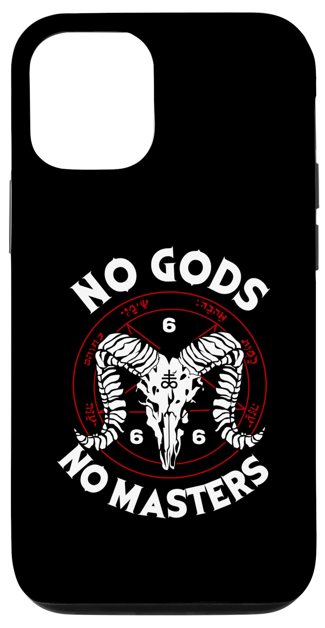 iPhone 15 No Gods No Masters Satanic Baphomet Case