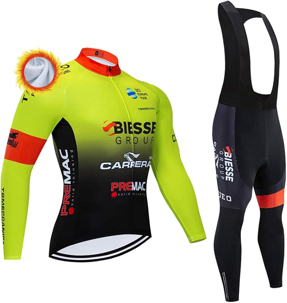 Men's Cycling Suits Long Sleeve Cycling Jersey Shirt + 3D Padded Riding