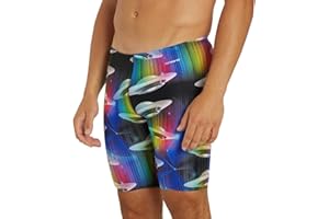 Sporti Men's Athletic Swimwear Jammers Printed Pattern Racing & Training Swimsuit Jammer for Men Durable Long Lasting