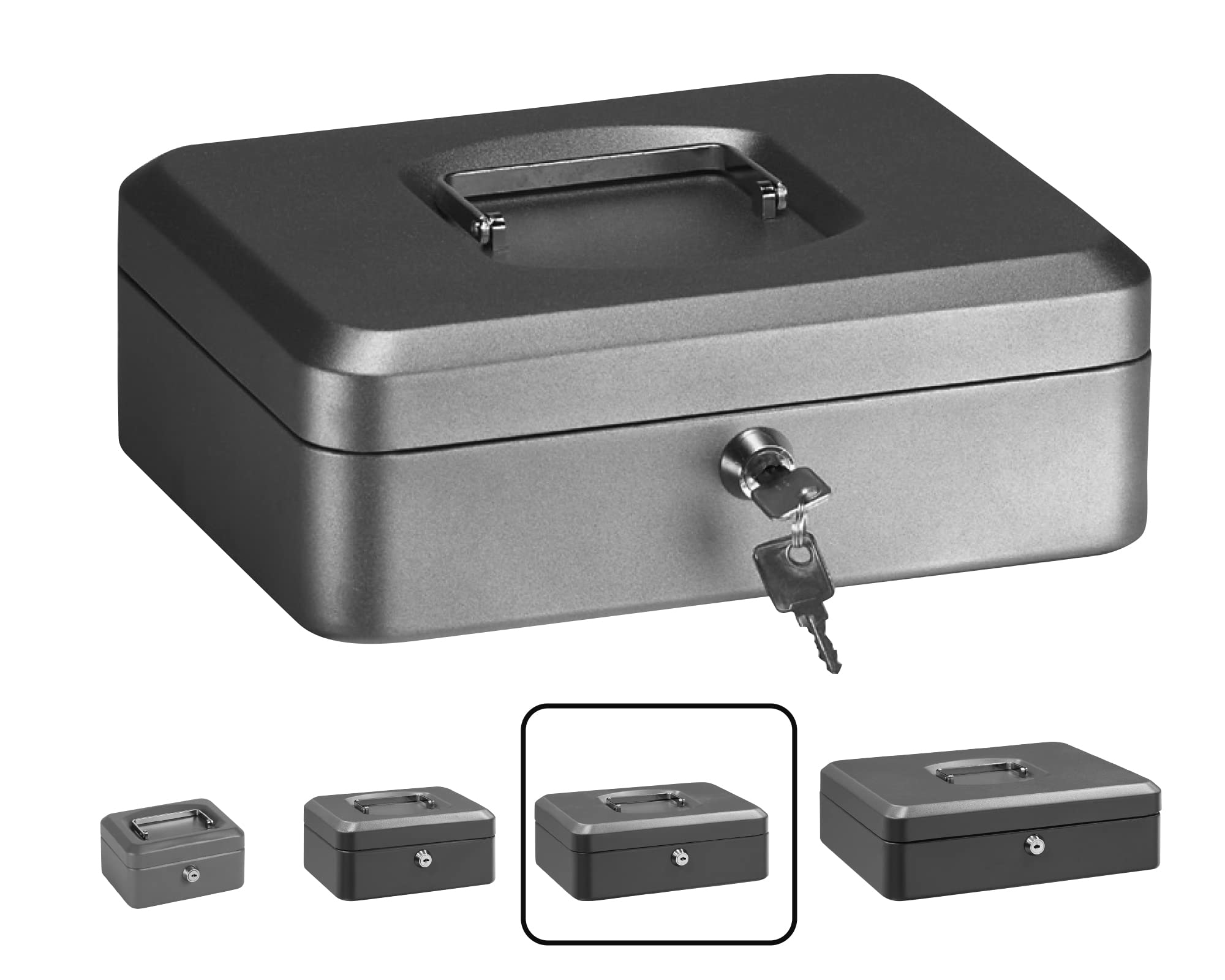 Arregui Elegant Box with Tray (Steel), Grey, C9236