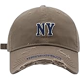 CORIRESHA Vintage New York Embroidered Baseball Cap Cotton Adjustable Distressed Dad Hat