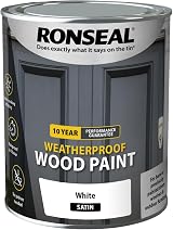 Ronseal 10 Year Weatherproof Paint White Satin 750ml 1 Bottle view 4