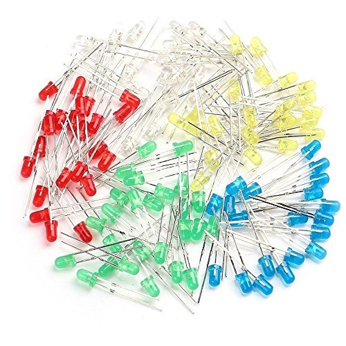 Solu 50 pcs 3mm LED Round Red Yellow Green Light-emitting diode Mix Color//50 Pcs 3mm LED Red Green Blue Yellow White Light Emitting Diode Lamp 2 Pins// 50pcs/set 3mm LED Light-emitting Diode Component Assorted Kit DIY LEDs - Thumbnail 4