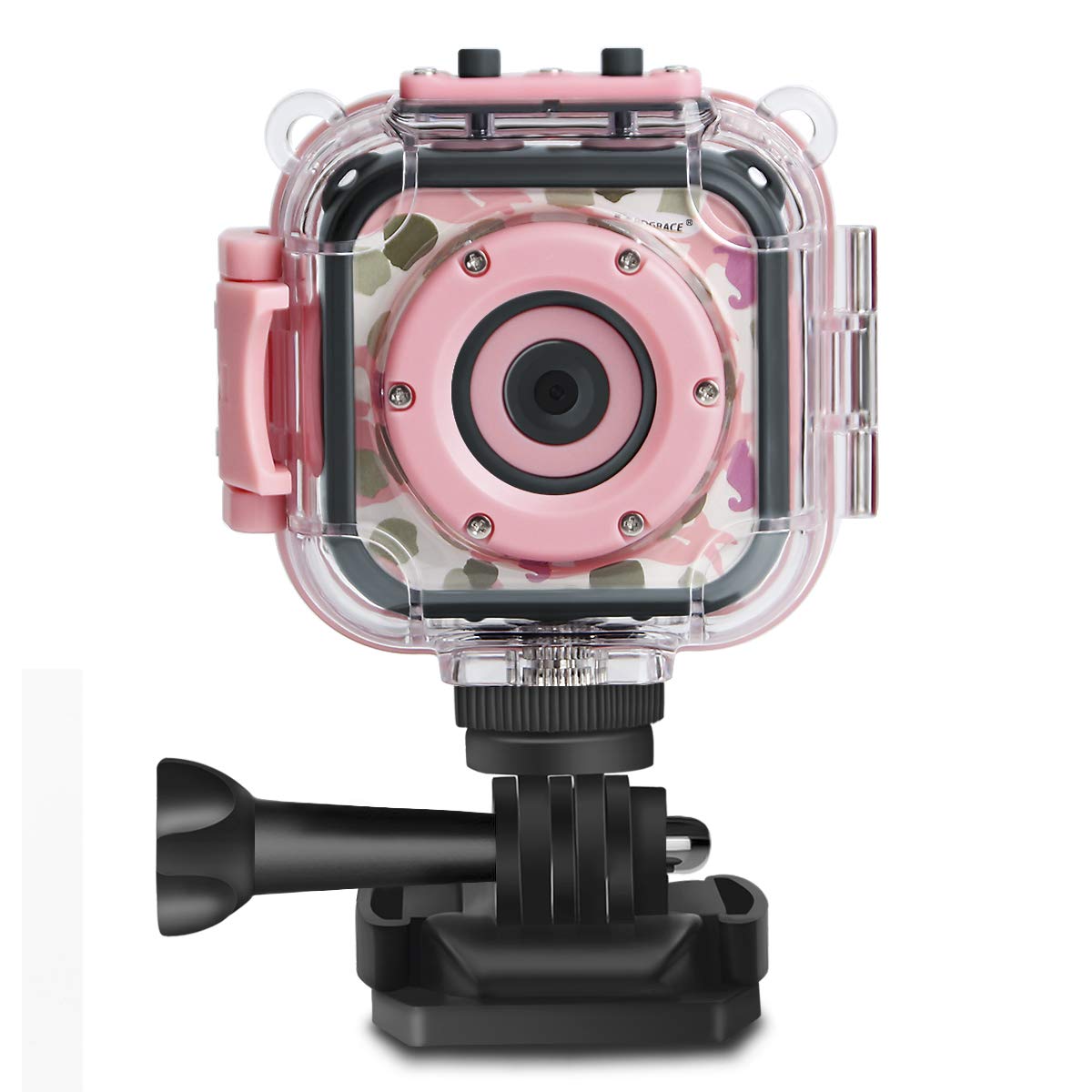 DROGRACE Kids Camera Waterproof HD Action Cam Digital Camera 1080P Underwater Sports Camera Camcorder DV for Girls Boys Birthday Holiday Gift Learn Camera Toy with 1.77 Inch LCD Screen (Pink)