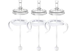 GIFTOPHILIA Sippy Cup Conversion Kit for Philips Avent Natural Baby Bottles, Soft Straw top and Weighted Sippy Cup Transition Kit with Handles for Kids, Pack of 3