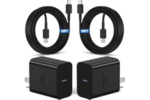 KITMINUN 2Pack 45W Super Fast Charger Type C 10ft, USB C Wall Charging and Long Android Phone Charger Cable Cord for Samsung Galaxy S24 Ultra/S24 Plus/S24+/S23 Ultra/S23+/S22 Ultra/S22 Plus/S21/Note 20/Note10+