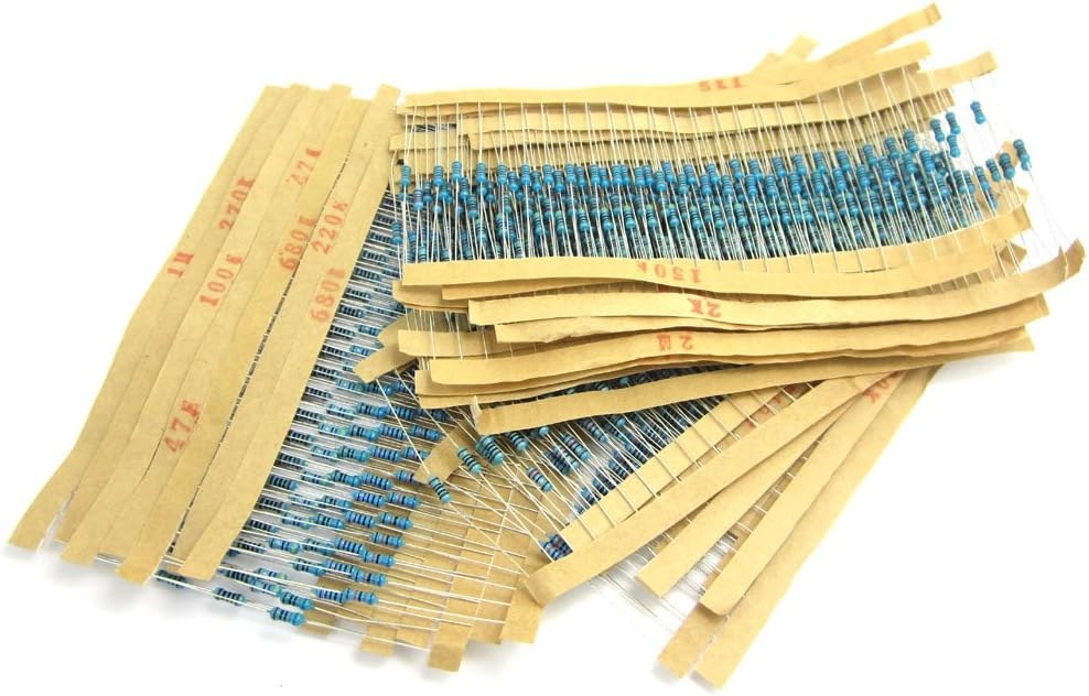 DollaTek 30 Values 750 pcs Resistor Kit (10 Ohm - 1M Ohm / 25pcs) 1/4W Metal Film Resistors Assortment - Image 3