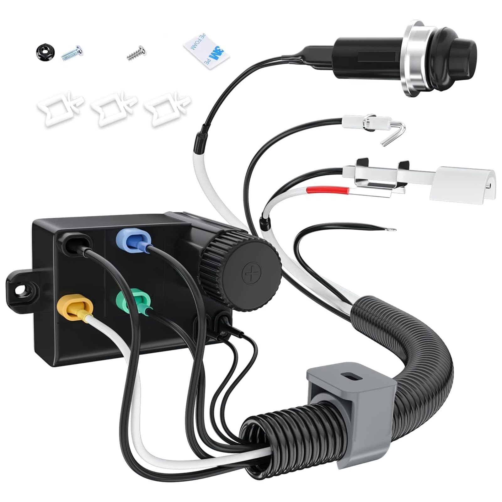 GFTIME 69851 Igniter Kit Replacement for Weber Spirit 220/320/330/335 Series, Model Year 2013, Compatible with Weber 7643, Igniter with Wire Management and Ceramic Protection, Grill Lighter