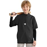 QBK 2T-17Y Toddler Baseball Cage Jacket Kids Batting Pullover Youth Windbreaker for boys and girls