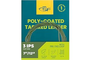SF Fly Fishing Poly-Coated Leaders Monofilament Core Leader Line Fly Line for 7' Trout and 10' Salmon 7FT/10FT Float Hover In