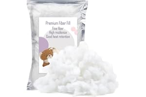 SHWAKK Polyester Fiber, 150g/5.29oz Polyester Fiber Fill, Fiberfill for Crafts, Pillow Filling Stuffing, High Resilience Stuffing Fluff Fiberfill for Pillow Filling and Dolls DIY Projects