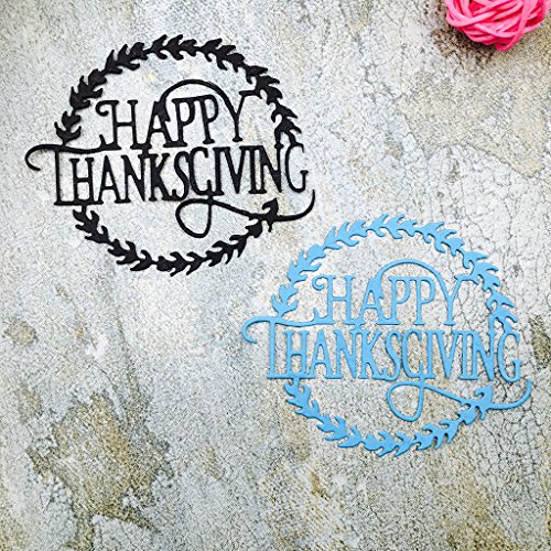Susada Happy Thanksgiving Metal Steel Cutting Dies Stencils Embossing DIY Scrapbooking - Thumbnail 2