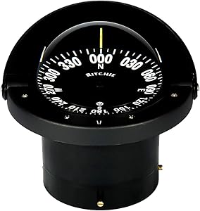 Compass, Flush Mount, 4.5" Dial, Black