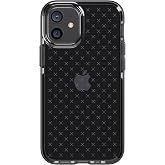 tech21 Evo Check Phone Case for Apple iPhone 12 and 12 Pro 5G with 12 ft Drop Protection, Smokey/Black T21-8373