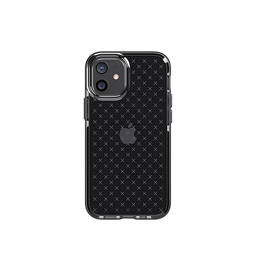 tech21 Evo Check Phone Case for Apple iPhone 12 and 12 Pro 5G with 12 ft Drop Protection, Smokey/Black T21-8373