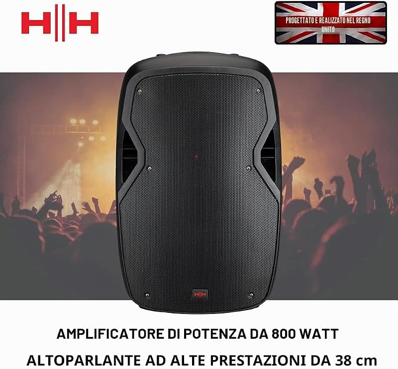 VECTOR by HH Electronics VRE-15AG2 - Active moulded speaker with Bluetooth - 800W - 15 inch LF + 1 inch CD — foto 2 di 6
