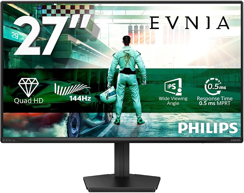 27M2N3500NF 27-Zoll-WQHD-Monitor 144 Hz, IPS-Panel, 4 ms GtG, Adaptive Sync, HDR10, G-Sync-kompatibel, (2560×1440, HDMI 1× 2.0, DP 1.4, USB-Hub) Dunkelgrau