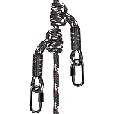 BeneLabel Poseidon Series Sewn Prusik Loops Ropes, Safety, 19", Diameter 2/5", 2 Pack, Black