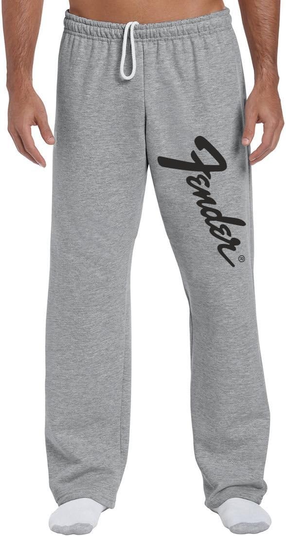 Fender Guitars Jog Pants Sweatpants Trousers (XL, Sport Grey)