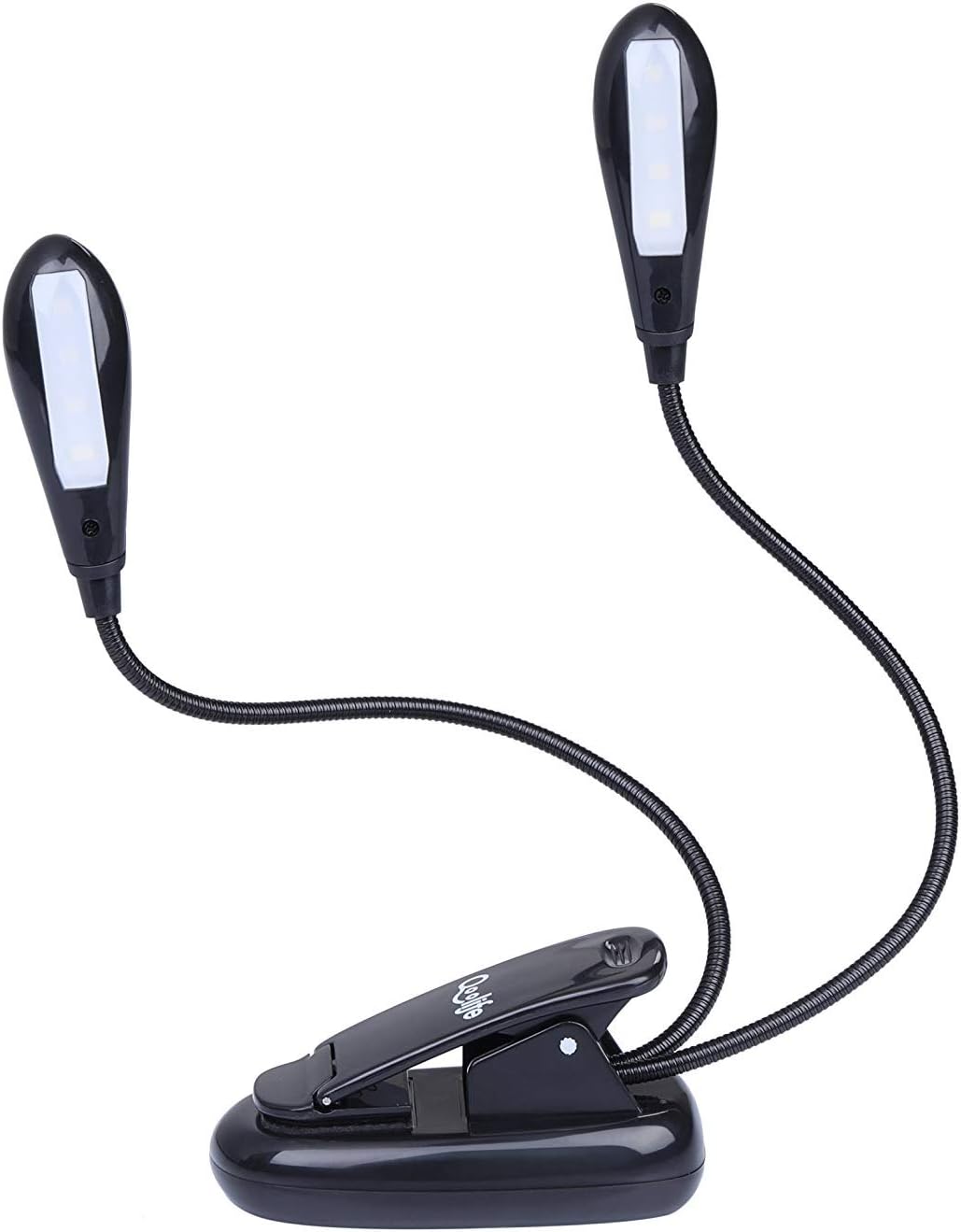 Rechargeable LED Book Light Qoolife Ultra Bright 4 LED Clip on USB Rechargeable Reading Light