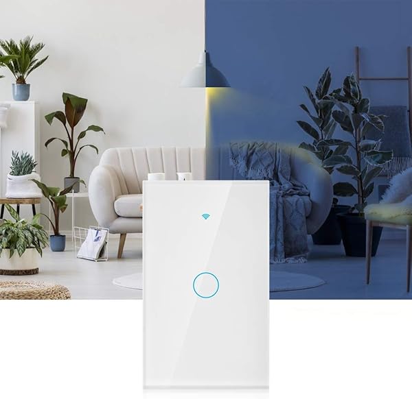 Smart Home Gerte WiFi Schalter wasserdichtes LED Hintergrundbeleuchtungsdesign Remote OnOff fr Alexa fr IOS fr Googlewhite U S regulations