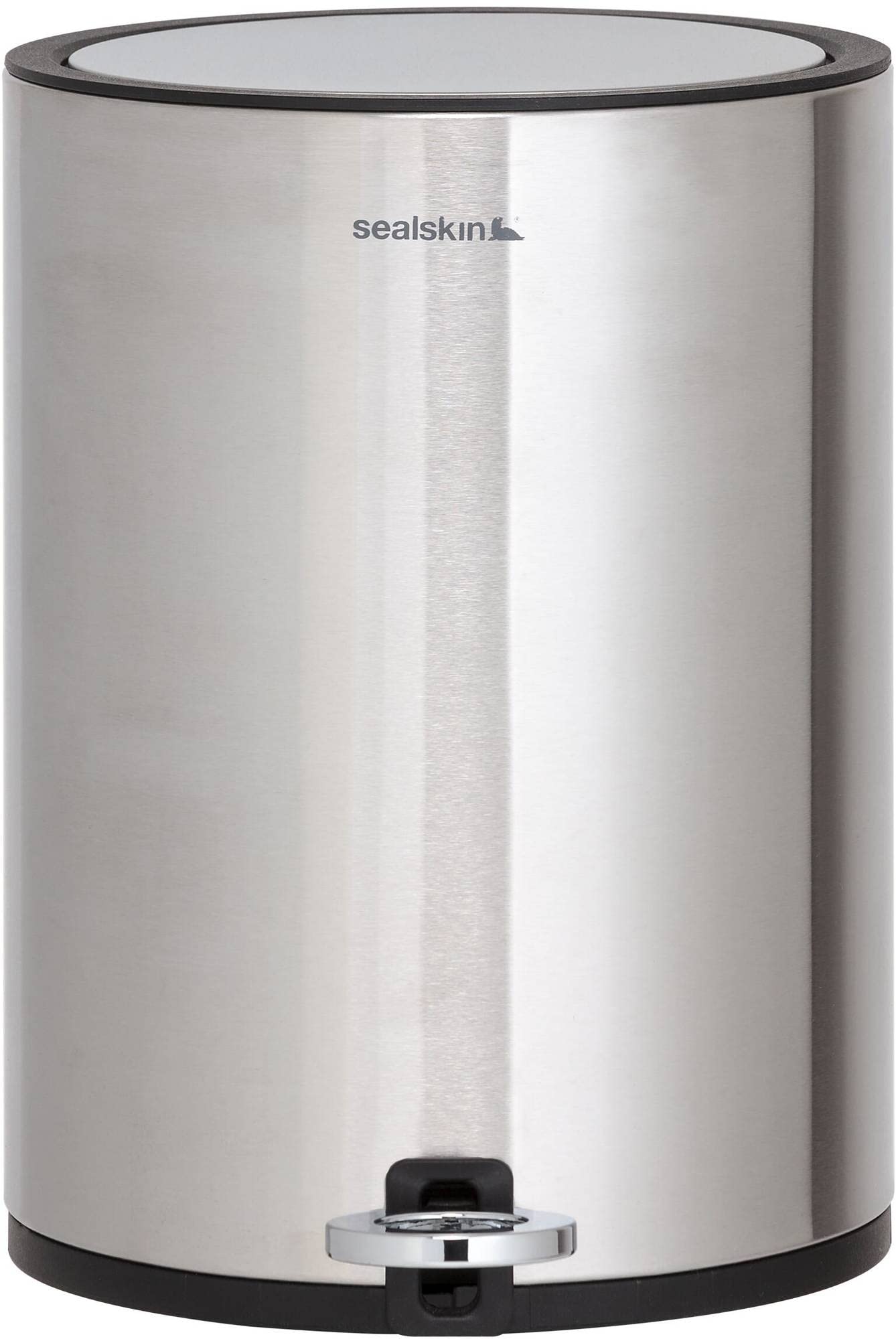 Sealskin Industrial Pedal Bin, Stainless Steel, 27 x 25.2 x 18.5 cm