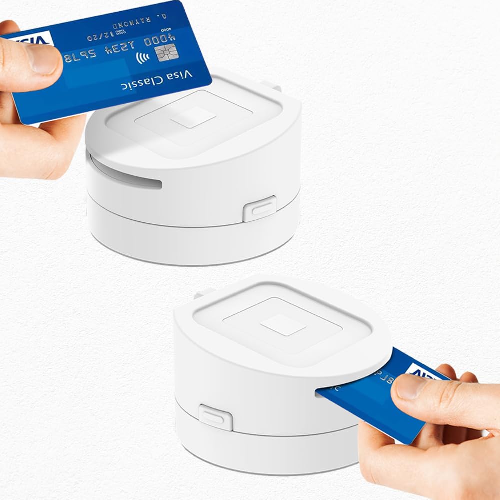 Dock for Square Reader - Compatible with 1st and 2nd Generation Square Reader, Elegant White Case, Anti-Sleep Feature, Includes 1.5m Cable - Stylish and Functional, White.