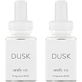 Pura & Unify Co. Home Scent Refill - Smart Home Air Diffuser - Up to 120-Hours of Luxury Fragrance per Refill - Home Essential - Clean & Safe Diffuser Fragrance - 2 Pack, Dusk