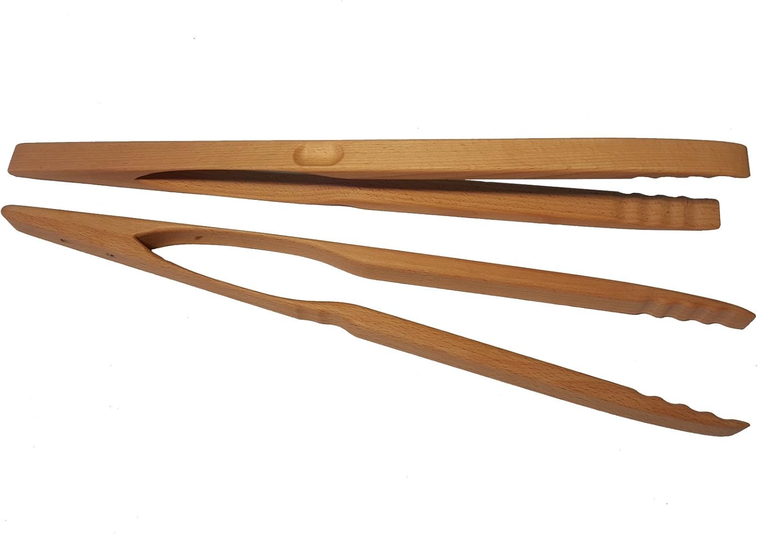 BierEx XXL Profi Grillzange aus Holz 46cm 460mm extra lang Lange Buche Holzgriff Buchenholz Mehrzweckzange Pfanne Grill Multizange Küchenzange auswählbar 32 40 46 60 74 80 88 cm Zangen