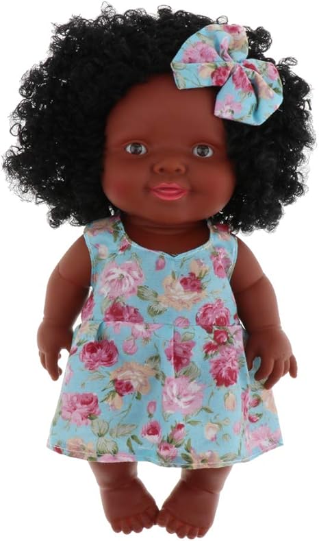 Lovely African American Baby Doll Lifelike 11inch Toddlers Girl