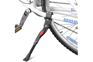 Bestgle Bicycle Kickstand Side Adjustable Aluminium Alloy MTB Height Rear Kick Stand for 22" 24" 26" Tire Cycling Mountain Bike 700C Road Bicycle