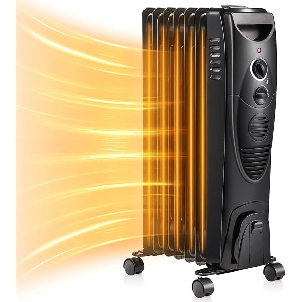 Amazon.com: Oil Heater, 700W Air Choice Oil Filled Radiator Heater with  Thermostat, Indoor Quiet Heater Heat Up 120 Square Feet quickly, Automatic  Power-off and Durable Radiator Heater : Home u0026 Kitchen