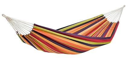 Byer of Maine Lambada Hammock by, Handwoven, Recyled Polyester/Cotton Blend, Tropical, Single Size, 126 L X 55 W, Holds up to 330lbs