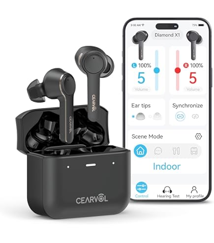CEARVOL ワイヤレスイヤホン Amazon.com: Cearvol OTC Hearing Aids with Bluetooth for Seniors