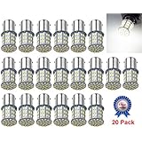 AOKEzl 20 Pack Extremely Super Bright 1156 1141 1003 1073 BA15S 7506 64 SMD 3014 LED Replacement Light Bulbs for RV Indoor Lights 6000K Xenon White
